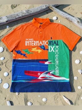 Polo Ralph Lauren Classic Fit Trophee International Speedboat Polo Shirt Size M